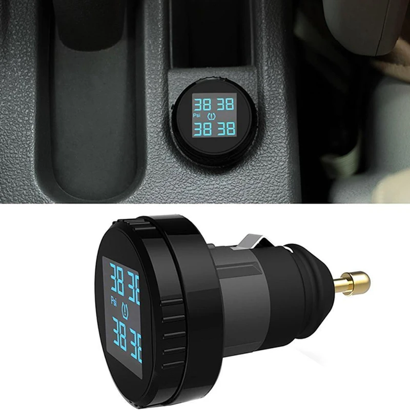 Lcd Беспроводная система контроля давления в шинах автомобиля Tpms с 4 внешними датчиками