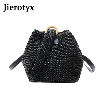 

JIEROTYX Fashion Knitting Crossbody Bag For Women Casual Designer Female Bags Shoulder Bag 2020 New PU Leather Square Bags