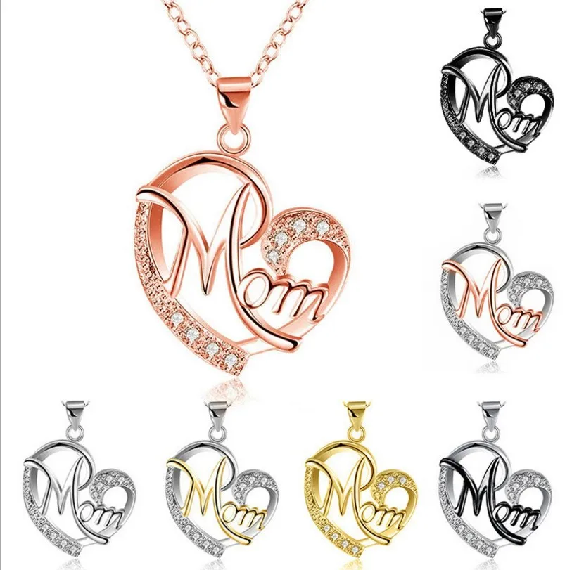 Mother S Day Necklace Fashion Mom Letter Love Necklace Charms Pendant Necklace The Best Gift For Mother Pendant Necklaces Aliexpress