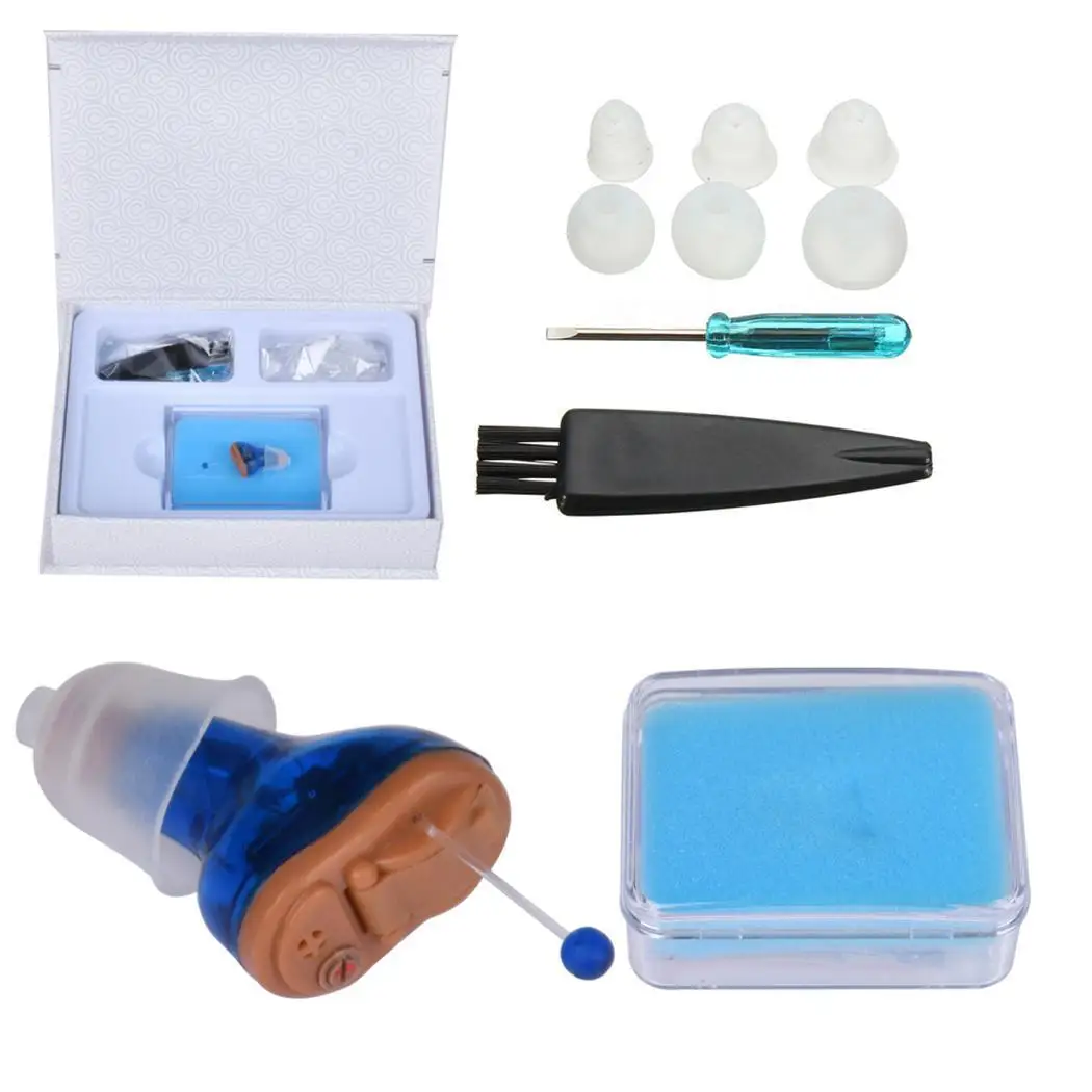 

Portable Practical Sound Collector Hearing Aid Sound Casual 2 x A10 Button Batteries (Include) Amplifier
