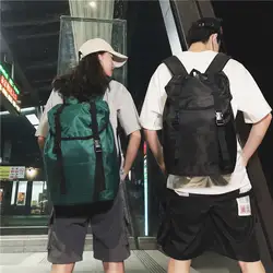 Рюкзак для мужчин Корейская версия простой с кулиской нейлоновые рюкзак, модные тенденции студенческие сумки для женщин Дорожная сумка