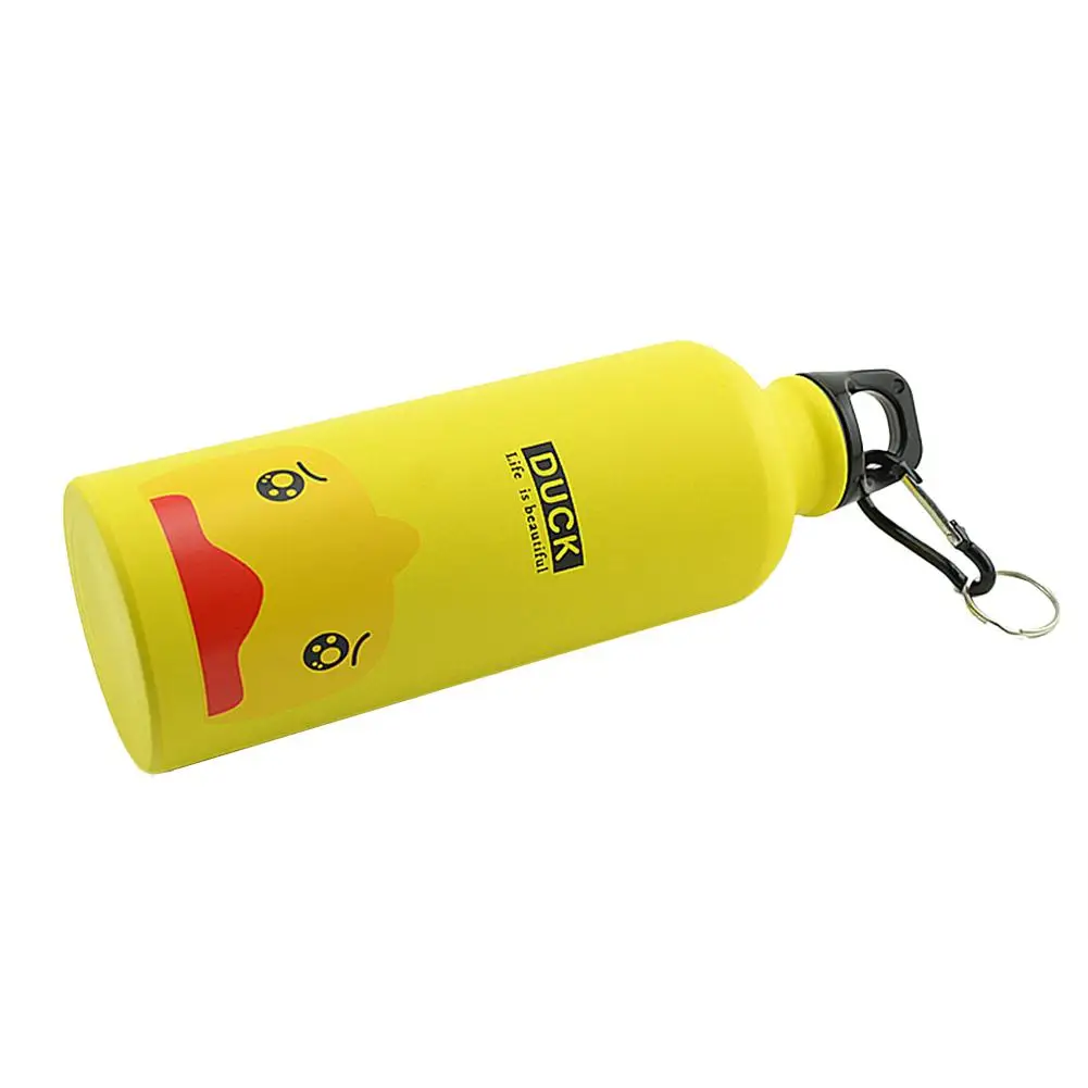 Yellow 500 мл, детская бутылка для воды, современный дизайн, милые животные, портативные, для спорта, велоспорта, кемпинга, велосипеда, школы, туризма, улицы - Color: Yellow