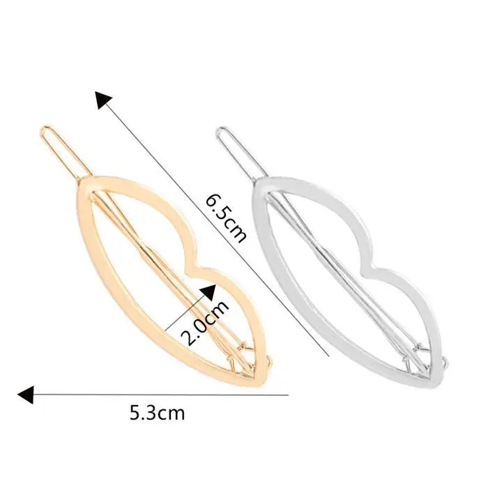 Женская Повседневная геометрическая форма заколка для волос золото, серебро украшение для волос