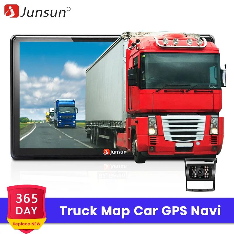 Junsun 7 дюймов Грузовик Карта Автомобильная GPS навигация HD Емкостный MP3 / MP4 FM Bluetooth - Фото №1