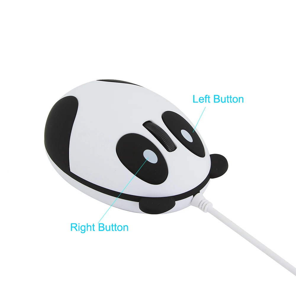 CHYI, проводная мышь с пандой, эргономичная, 1600 dpi, USB кабель, Kawaii, аниме, кунг-фу, панда, медведь, кошка, оптическая игровая мышь для ПК, ноутбука, рабочего стола