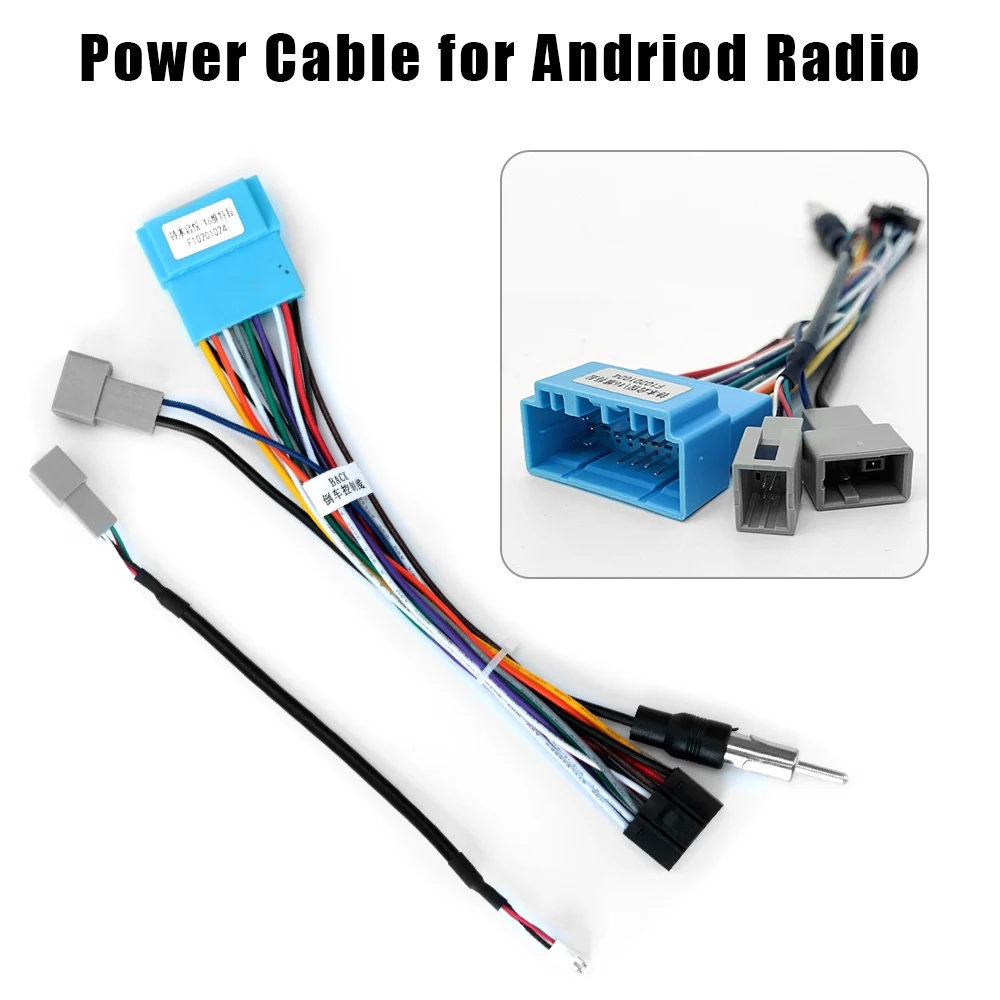 Radio Estéreo con Cable ISO para coche, reproductor con Android, 2Din, accesorios para Kia, Suzuki, VW, Hyundai, Honda, Toyota, Nissan, Mitsubishi, Ford, Outlande