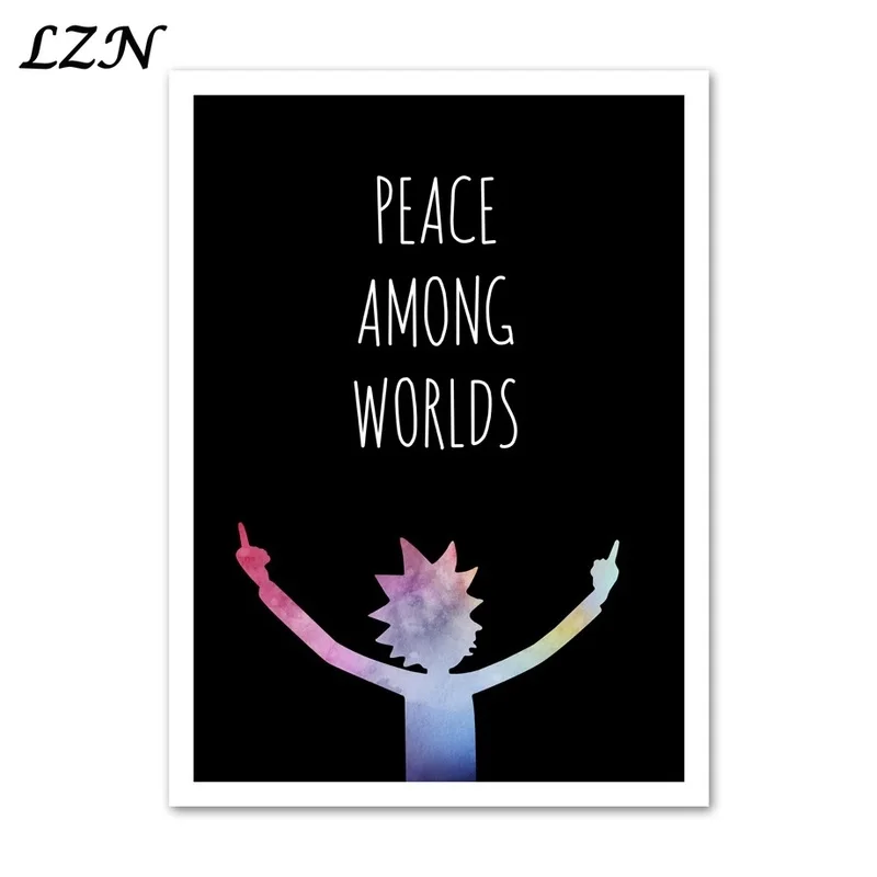 

Rick and Morty Poster Art Painting Scandinavian Wall Deco Drawing for Livingroom Home Decor Unframed Fashion Support Customize