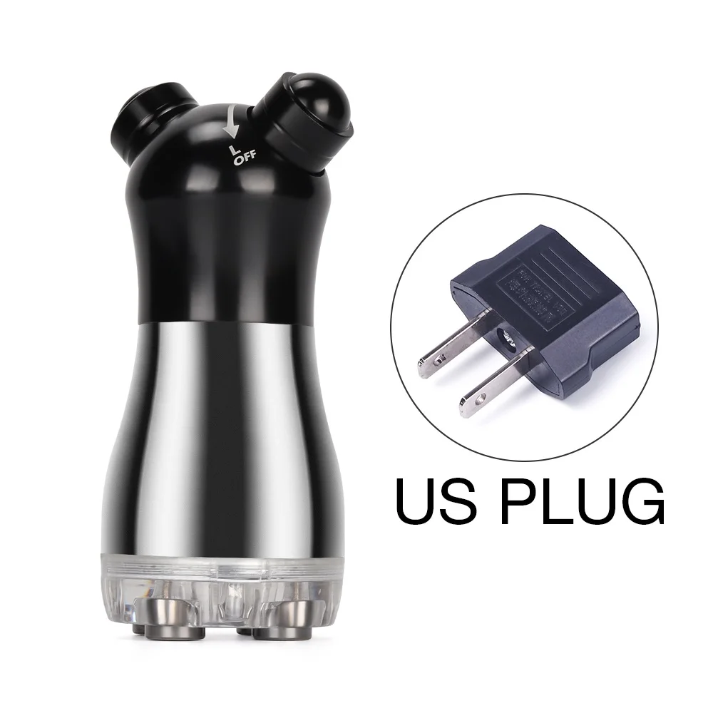 Black US Plug Радиочастотный массажер тела и лица светодиодный фотон для лица мезотерапия электропорация машина для красоты омоложение лица лифтинг - Цвет: Black US Plug