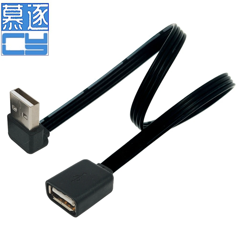 

USB 2,0 A штекер-гнездо 90 Угловой фотокабель USB2.0 штекер-гнездо правый/левый/вниз/вверх черный кабель Шнур