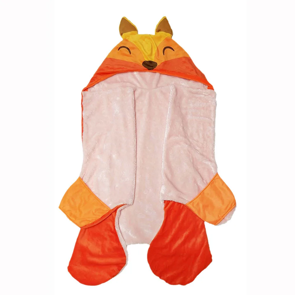 Милая накидка в анимальном стиле, одеяло с принтом лисы, супер мягкое одеяло для животных