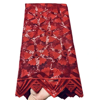 

lace fabric for women dress New 5yards lace fabric wholesale ！2020 high quality african tulle lace with stones nigerian