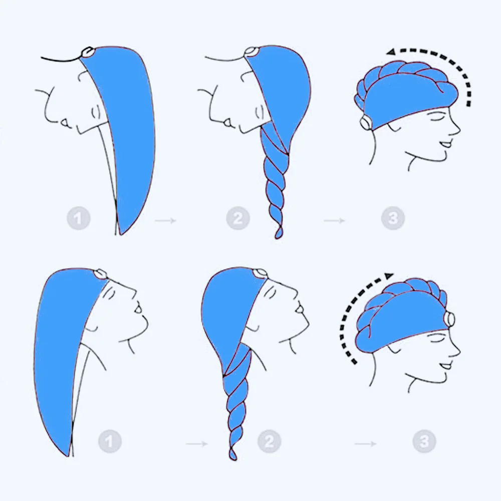 Моделирование воды Uptake Hat шапочка для душа синие ультратонкие волокна мода красота здоровье