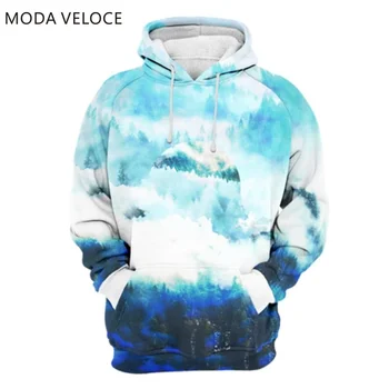 

MODAVELOCE Foggy Hoodie Polyester With Wool Sweatshirt Homme Anime Anime's Hoodie With Print