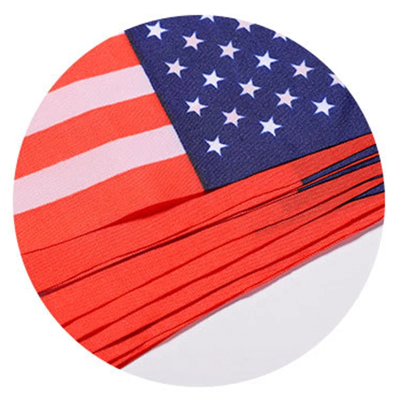 20pcs flags String Bunting Banner small US  independence Day flags rope 14*21cm