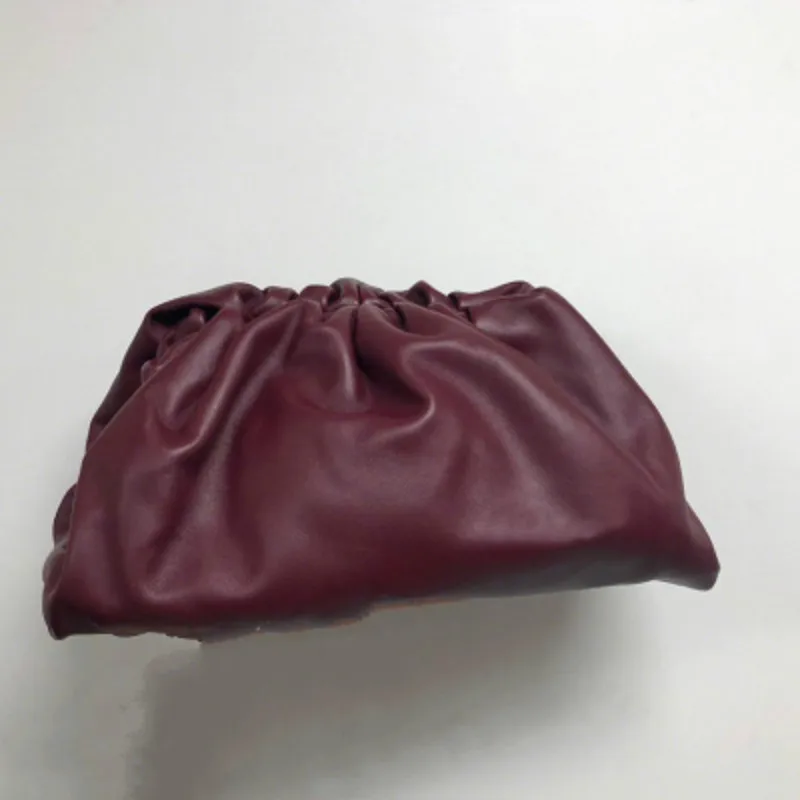 Red small Сумка Из Натуральной Кожи Конвертная Сумка Роскошные Женские Сумки Дизайнер Объемные Кошельки И Сумки Округлой Формы Сумки женские - Цвет: Red small