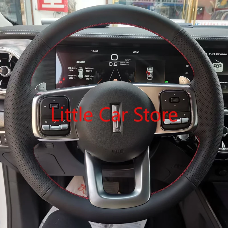 

For Great Wall Tank 300 Haval Dargo 2021 DIY Sew Hand Non-slip Leather Steering Wheel Handle Cover Car Accessories