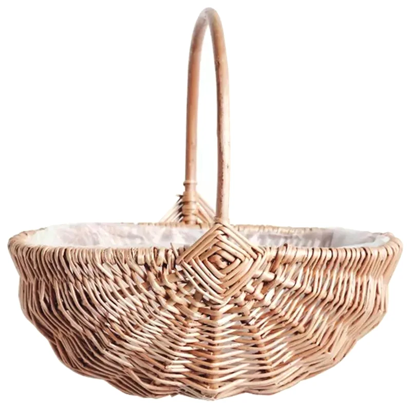 Woven Flower Basket Storage Basket Weaving Basket for Wedding Flower Storage Basket Kitchen