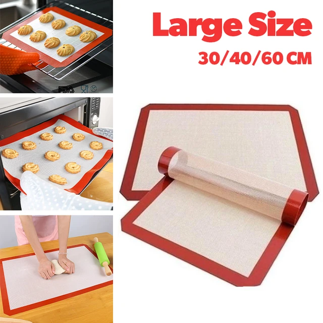 Non-Stick Silicone Baking Mat Pad, 42*29.5cm Baking Sheet Glass