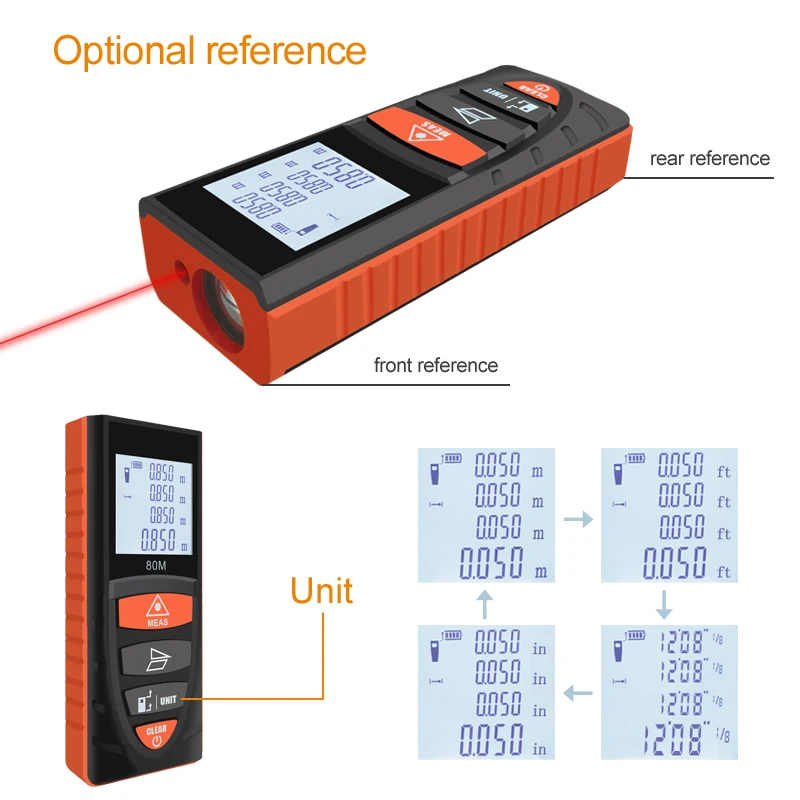 Mileseey лазерный измеритель расстояния D8 80 м лазерный измерительный инструмент портативный лазерный рулетка измерительный инструмент высота лазерный дальномер