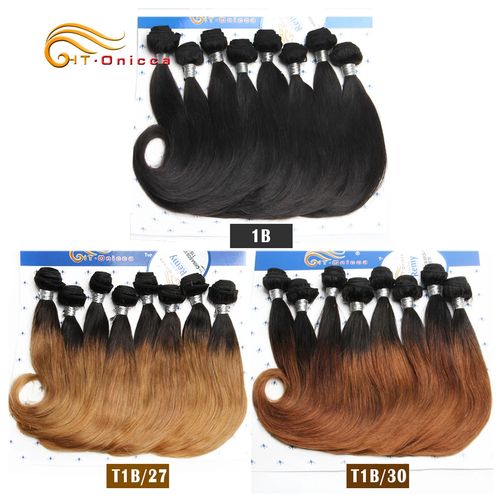 Htonicca extensão de cabelo curto encaracolado, pacotes