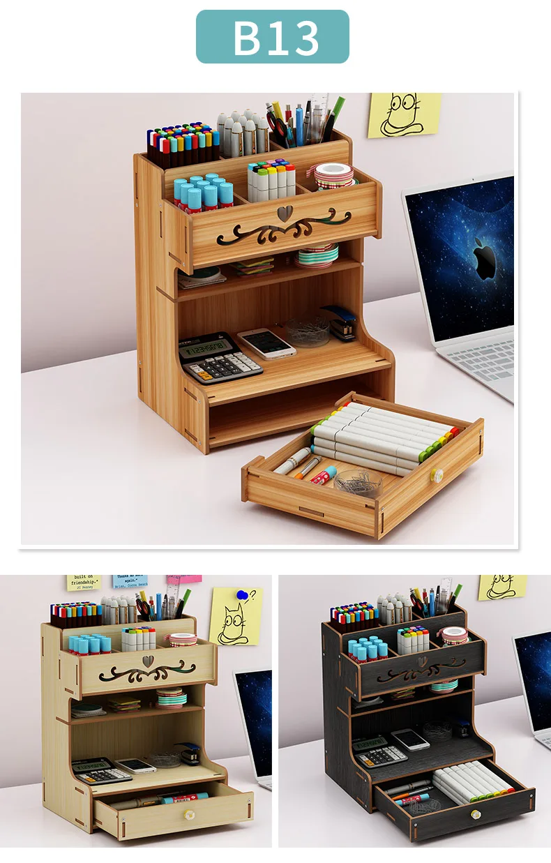 Pen creative cute learning blogger multifunctional storage box office desktop personality ornaments pen holder organizer