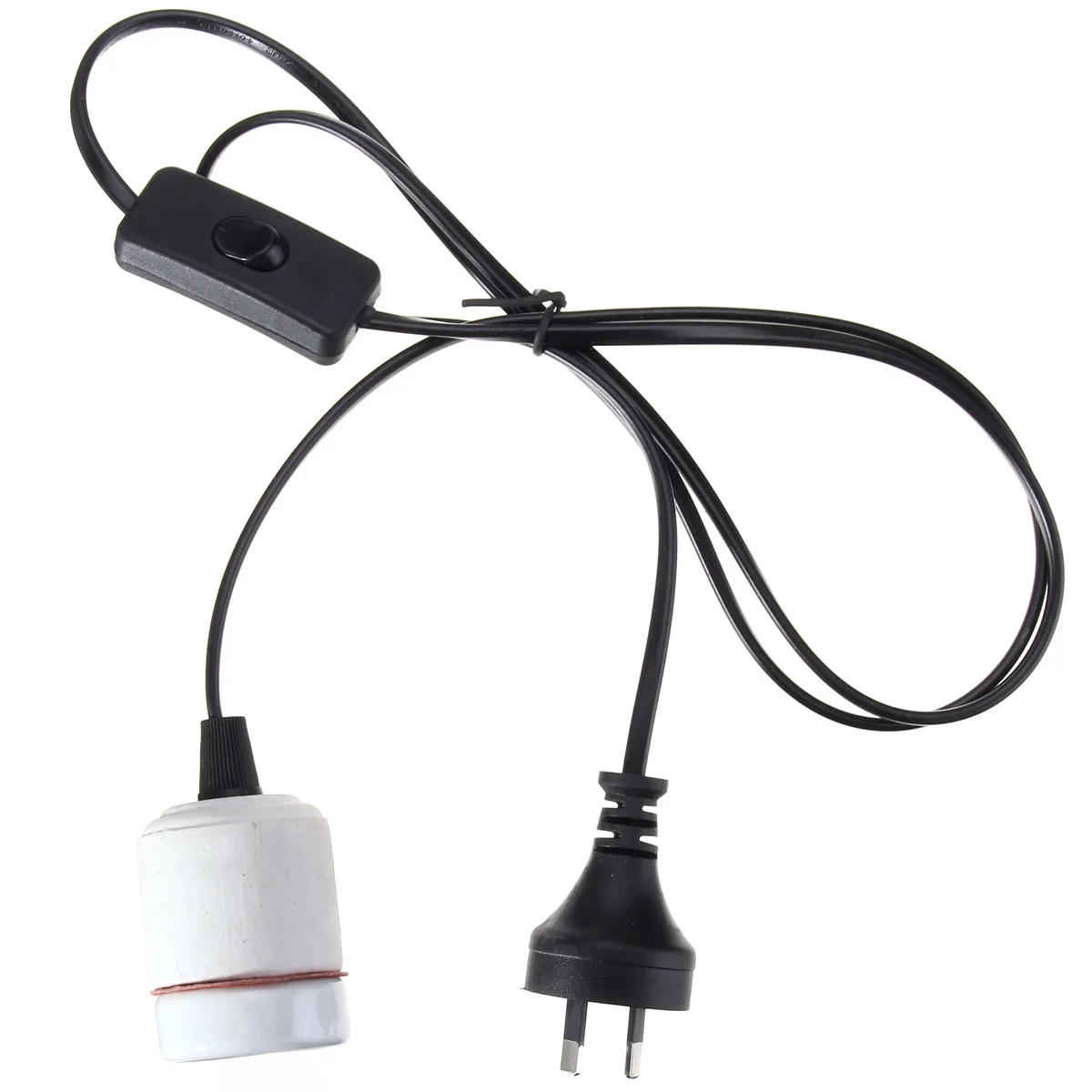 LWARML E27 рептилия керамическая тепловая лампа держатель с розетка для управления светом адаптер лампы 1,5 м провод прямой штуцер для смешивания 300 Вт AC110-220V - Цвет: AU