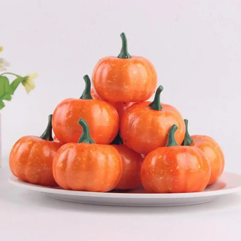

Decorative Pumpkin Halloween Props faux Vegetables Pretend Play Photography Food Props Shop Party Halloween Kindergartens Decors