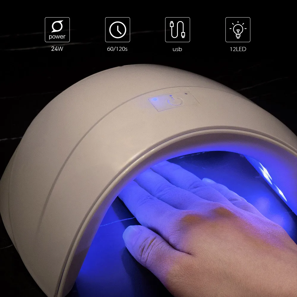 Modelones 24W UV LED Nail lamp 12 LEDs Nail dryer for All Type Gels