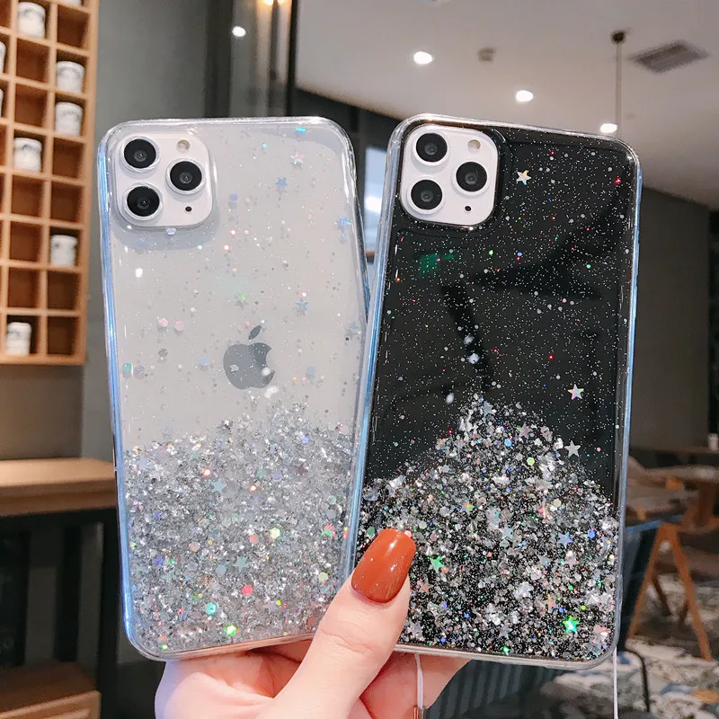 Роскошный чехол для iPhone 11 блестящий цвет звездного неба Pro Max 7 8 8Plus Xs XR чехлы