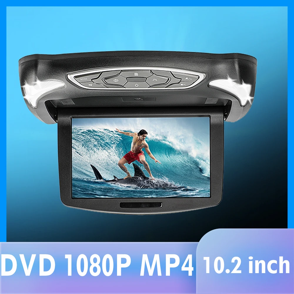 10 2 дюймовый откидной DVD плеер с HDMI игры/USB/SD/ИК 1080P гарнитура потолочный dvd для
