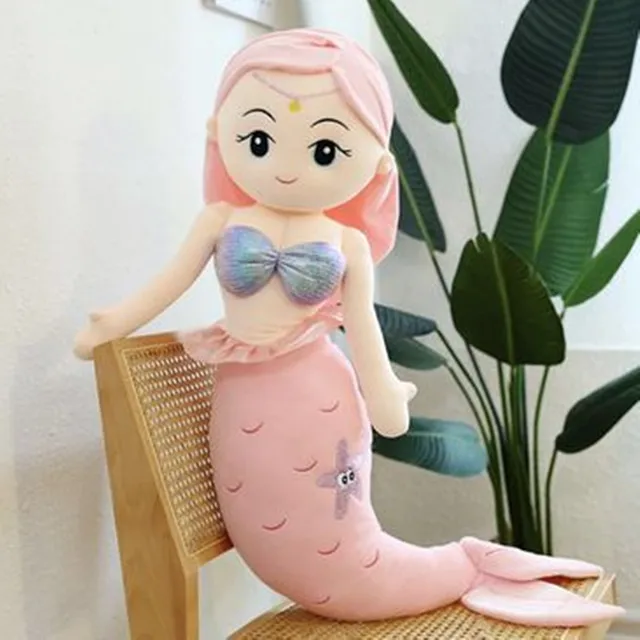 Stuffed Plush Mermaid Toys Pillow  Kawaii Sleeping Pillow Cute Mermaid Doll Plush Toy Children Birthday Christmas  Present