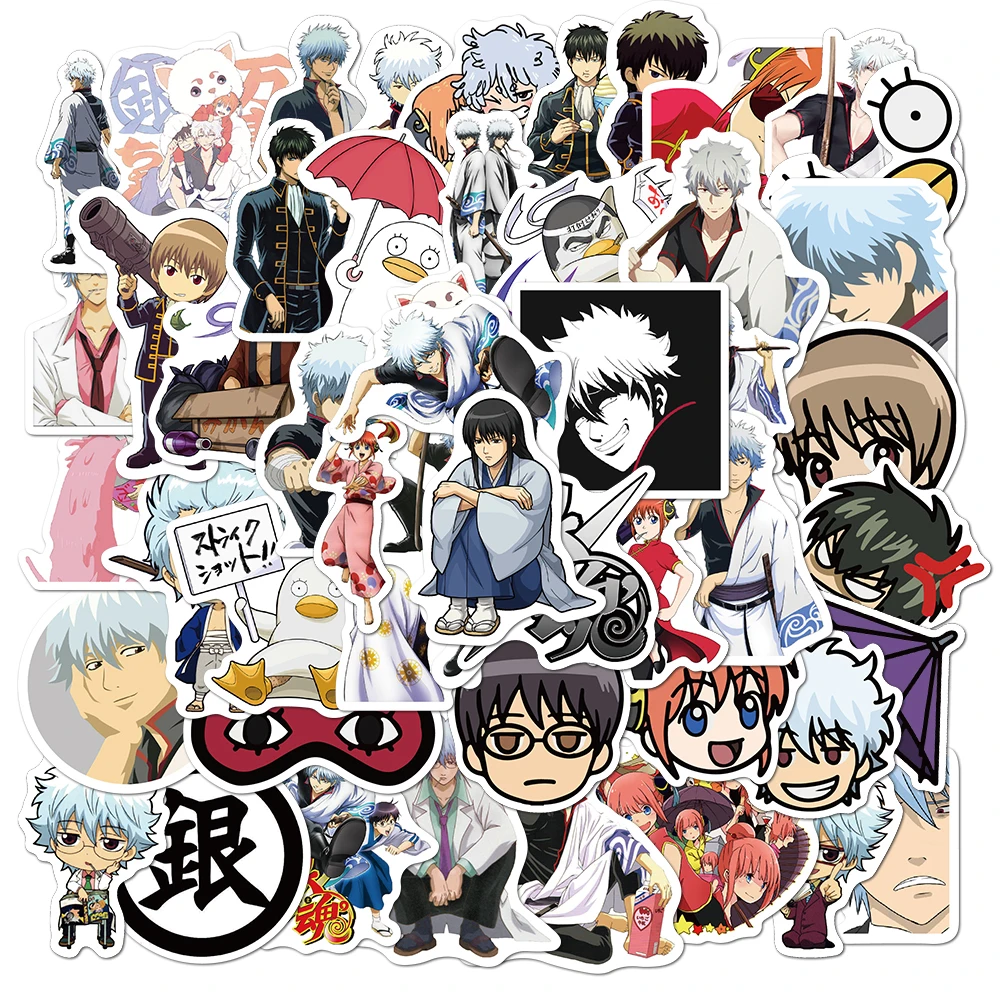 50 шт./упак. для костюмированной вечеринки по японскому аниме GINTAMA футболка с