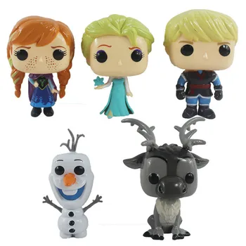 

5pcs frozen Disney Princess anime cartoon character A set of toy set for girls birthday gift cake decorations