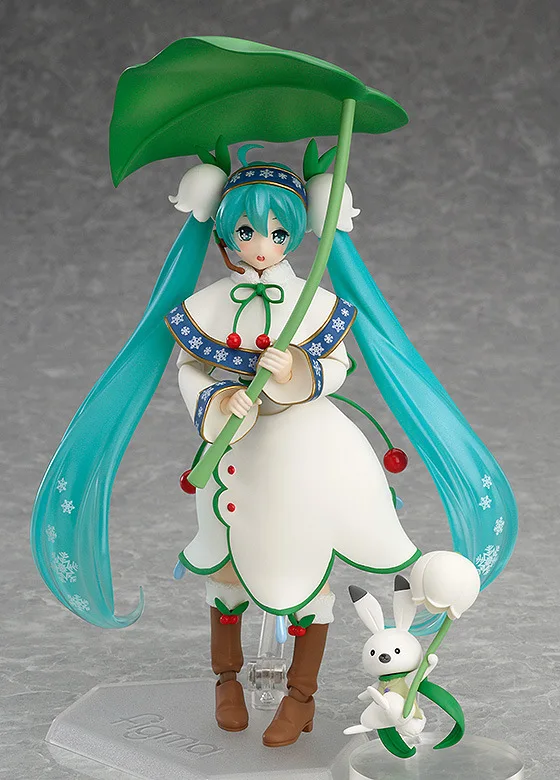 

Future Hatsune Figma 024 # Lotus Leaf Snow Hatsune Miku 2015 Hatsune Mobile Garage Kit Model