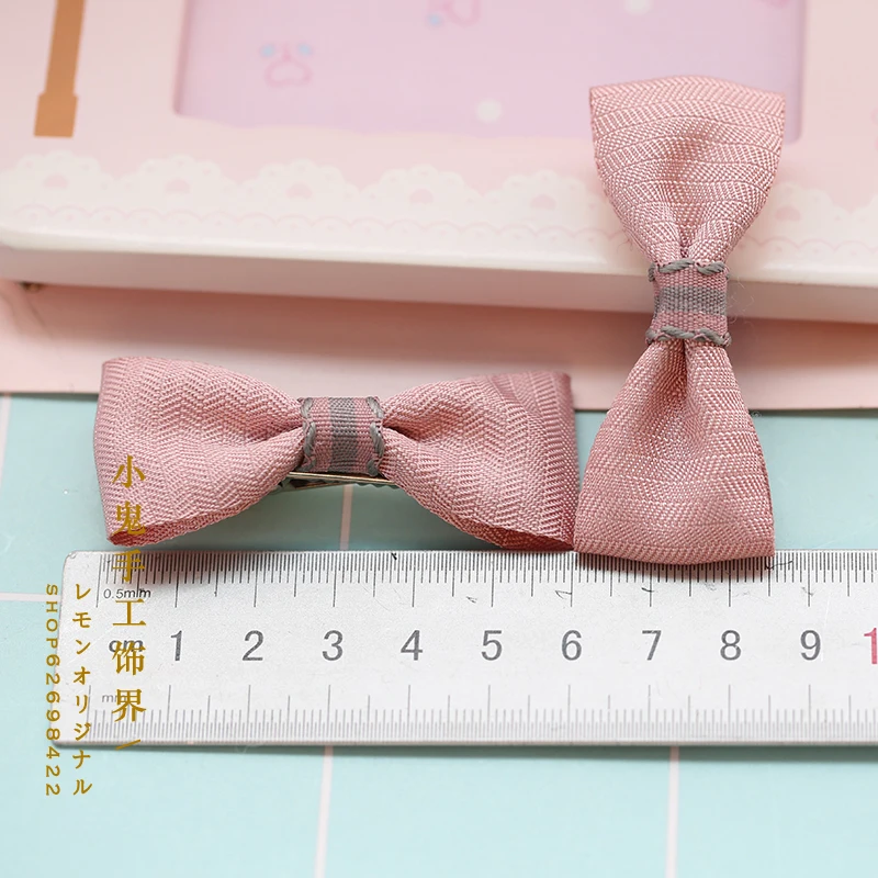 Bow pair Розовые японские аксессуары для волос заколка в Стиле Лолита клип kc великолепный галстук-бабочка берет мягкая шляпа сестры художника - Цвет: Bow pair