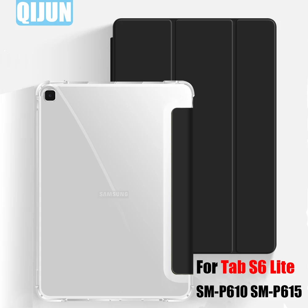 Tablet Case Tablet case For Samsung Galaxy SM-P610 P615 Smart sleep wake Leather Tri-fold protective sleeve Cover For Tab S6 Lite 10.4