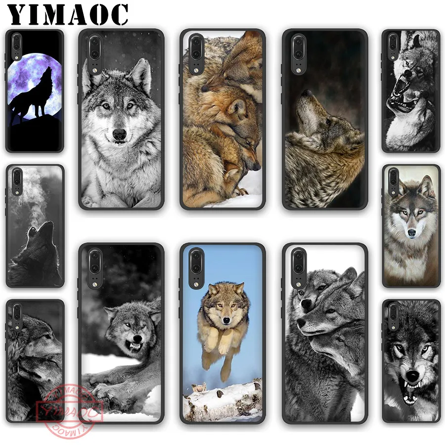 YIMAOC Classic Cool Wolf Soft Silicone Case for Huawei P Smart Z Plus Y6 Y7 Y9 Prime 2018 2019 | Мобильные телефоны и