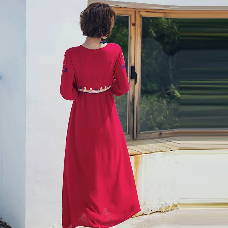 Платье в отпускном стиле, женское платье для фотосессии, стиль, праздничная одежда Yunnan Lijiang, длинные юбки в этническом стиле