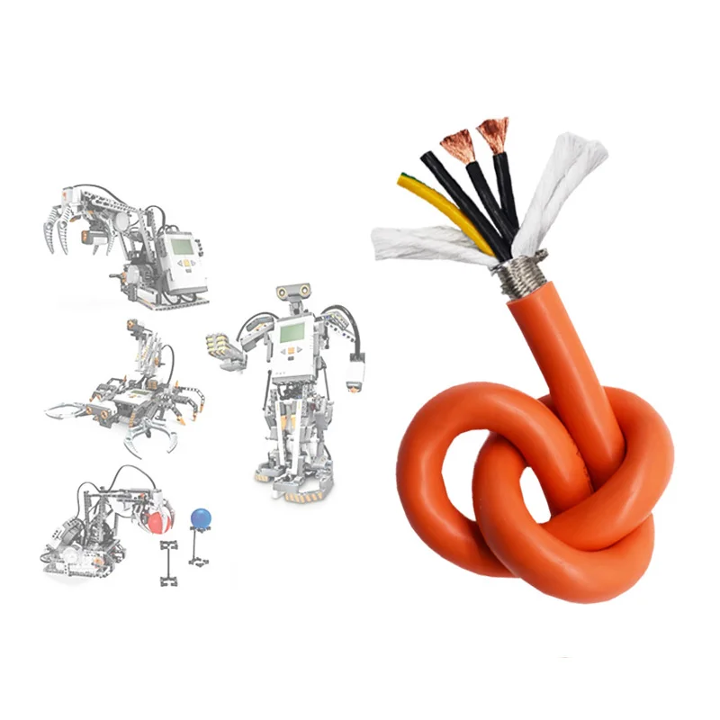 flexível alaranjado do pvc do fio de