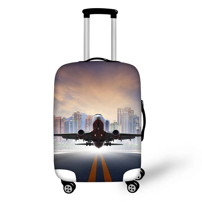 Стильный чехол для багажа с принтом самолета, складной защитный чехол для 18 ''-32'', водонепроницаемый чехол для багажника на колесиках - Цвет: L2898