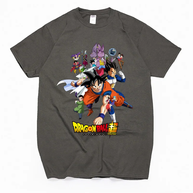 T102A-deepgrey Для женщин Dragon Ball Z super son goku забавная хлопковая футболка унисекс скейтборд Рождественская Футболка женская одежда для девочек уличная рубашка - Цвет: T102A-deepgrey