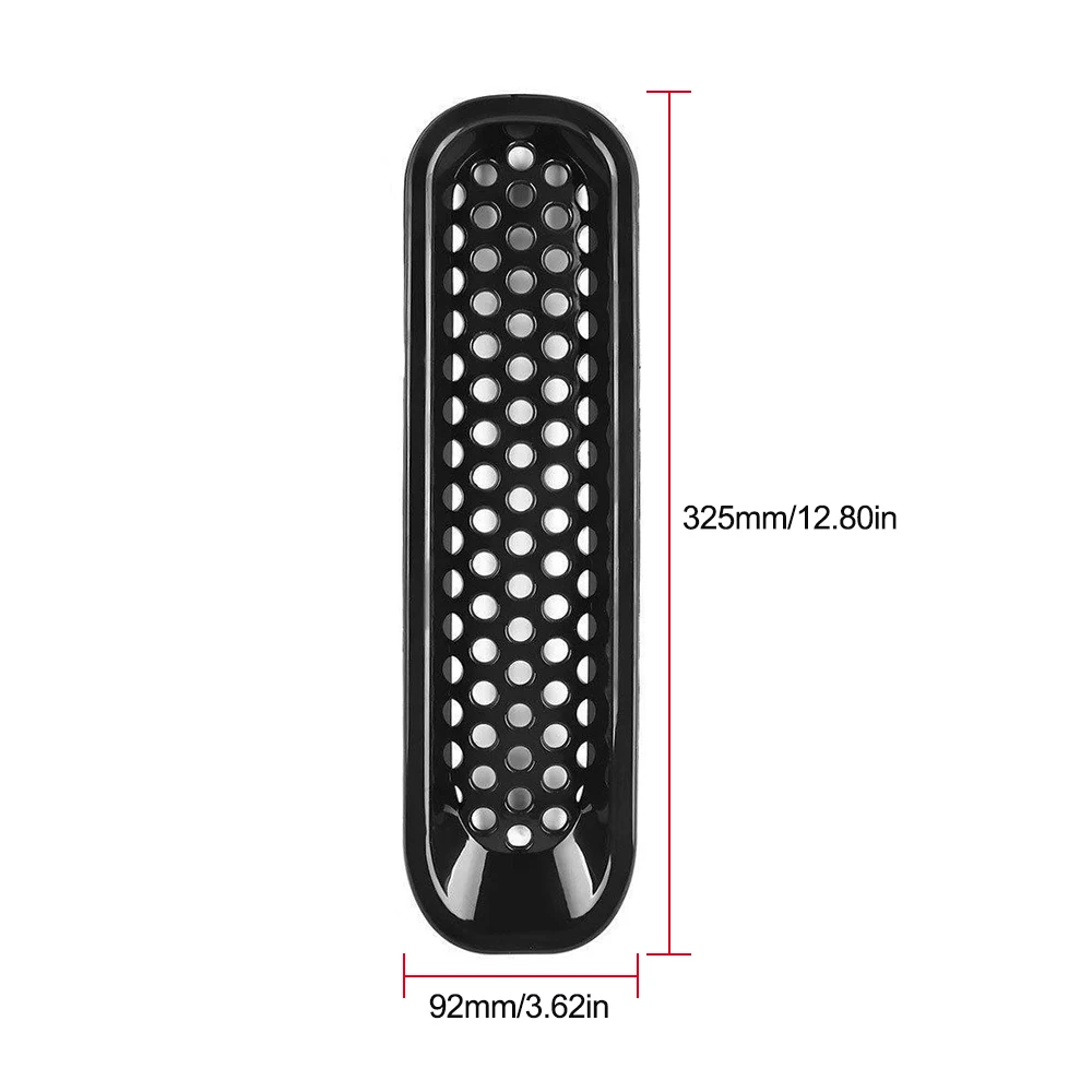 7PCS Decorative Circle Front Grille Insert Mesh Light Circle Grille Guard for 2007- Jeep Wrangler JK 2 Door