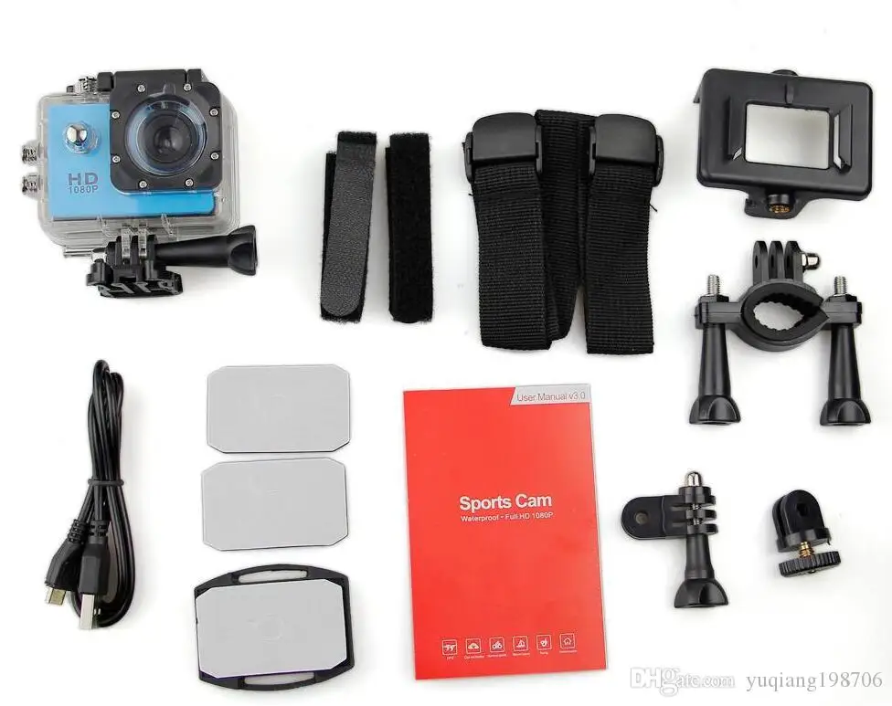 Waterproof 2.0 Inch LCD Screen SJ4000 style 1080P Full HD Camcorders Helmet Sport DV 30M Action Camera VS SJcam DHL Free
