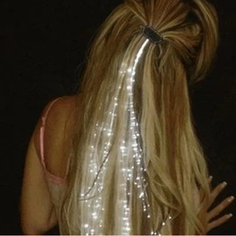 5 шт. флэш светодиодный светильник для волос излучающий волоконно-оптическое вплетение в косы светящийся парик для волос KTV для Хэллоуина, вечеринки, выпускного вечера, рождественские украшения