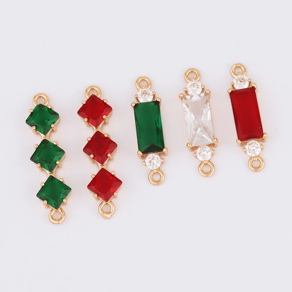 

WHSOK 40Pcs DIY Making/Jewelry Accessories/Crystal Connector/Multicolor/Hand Made/Geometry Shape/Jewelry Findings & Components