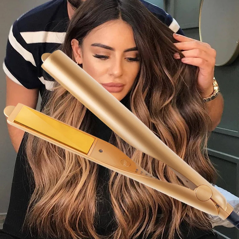 Hairdiva Профессиональный закрученный светодиодный выпрямитель для волос бигуди