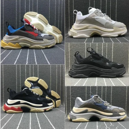 

2020 new Fashion Designer Paris 17FW Triple S Sneakers for Men Women Black Red White Green Casual Dad Shoes