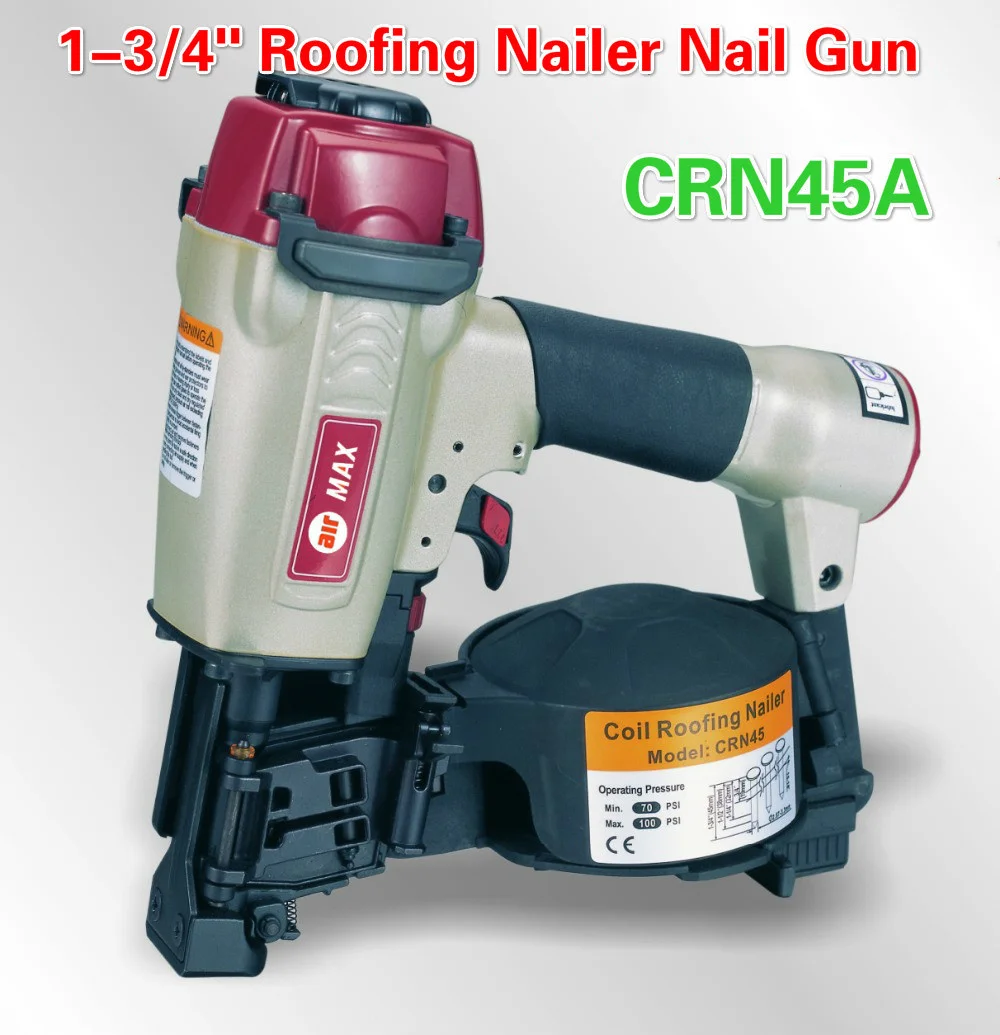 CRN45ALargeCapNailGunPneumaticRollNailGunWoodenRoofWood