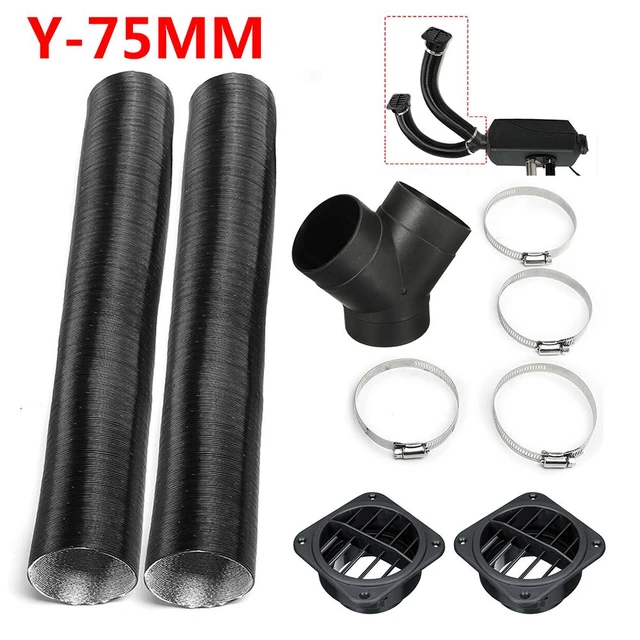 75mm Diesel Heater Pipe Duct + Warm Air Outlet For Webasto For Eberspacher  For Propex Diesel Heater Vent Hose Clips Set - AliExpress
