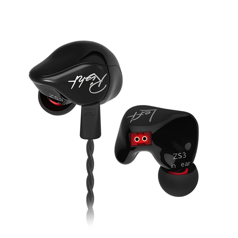 KZ Brand ZS3 Ergonomic In Ear Earphone Detachable Cable Noise Isolating HiFi Bass Music Sports Earbuds with Microphone Earphones